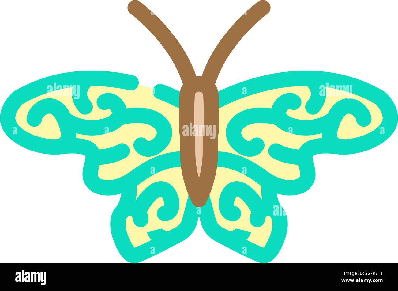 vecteur d'icône de couleur vintage d'art de tatouage papillon. papillon tatouage art signe vintage. illustration de symbole isolé. illustration vectorielle d'icône de couleur vintage d'art de tatouage papillon Illustration de Vecteur