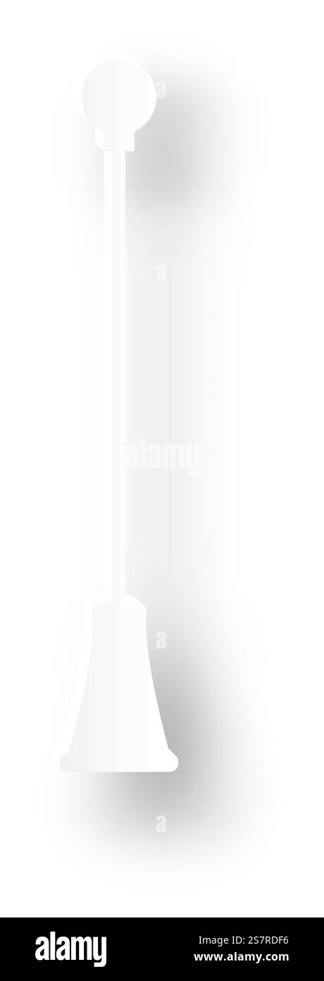 Lanterne origami. Lampadaire coupé en papier blanc isolé sur fond blanc. Lanterne origami. Lampadaire coupé en papier blanc Illustration de Vecteur