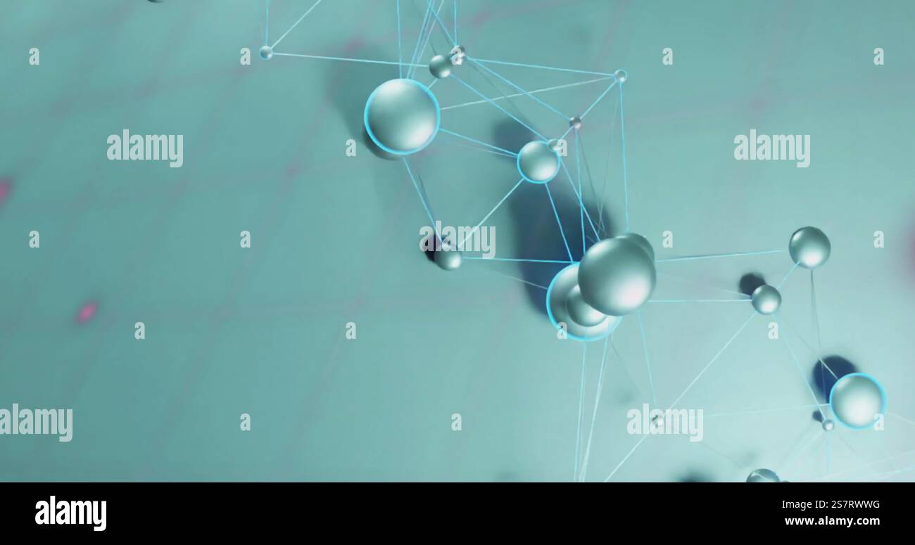 Image du traitement des données sur le réseau de connexions sur fond gris Banque D'Images