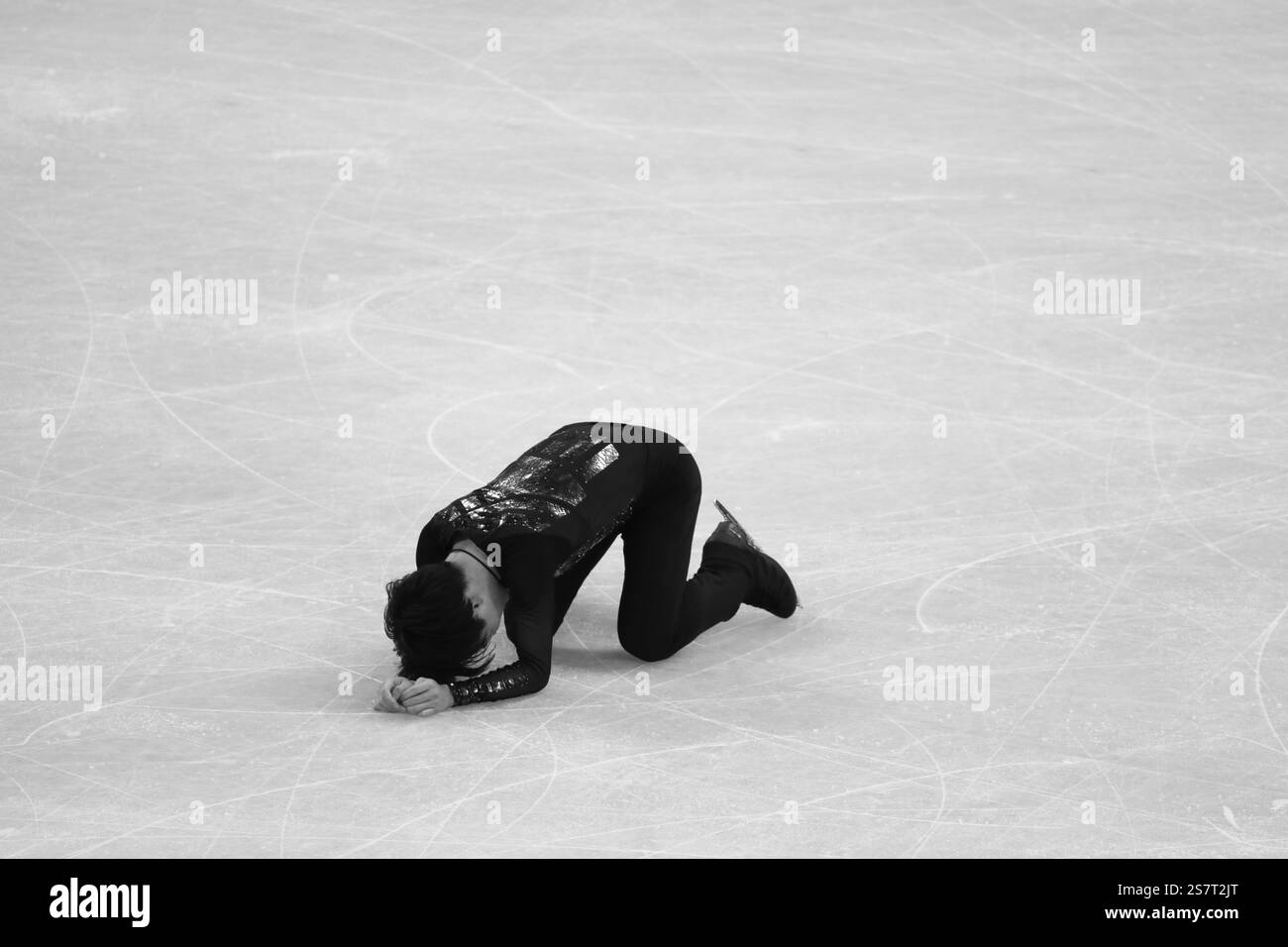 10 FÉVRIER 2022 - Beijing, Chine : Yuma Kagiyama, du Japon, patine dans le cadre du programme libre de patinage artistique masculin en simple patinage aux Jeux olympiques d'hiver de Beijing 2022 Banque D'Images