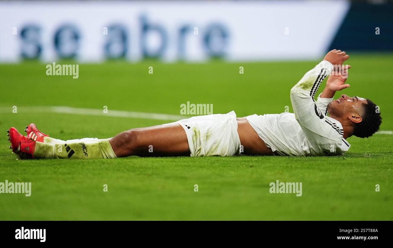 Madrid, Espagne. 20 janvier 2025. Jude Bellingham du Real Madrid lors du match la Liga EA Sports entre le Real Madrid et l'UD Las Palmas a joué au stade Santiago Bernabeu le 19 janvier 2025 à Madrid, en Espagne. (Photo de Bagu Blanco/PRESSINPHOTO) crédit : AGENCE SPORTIVE PRESSINPHOTO/Alamy Live News Banque D'Images