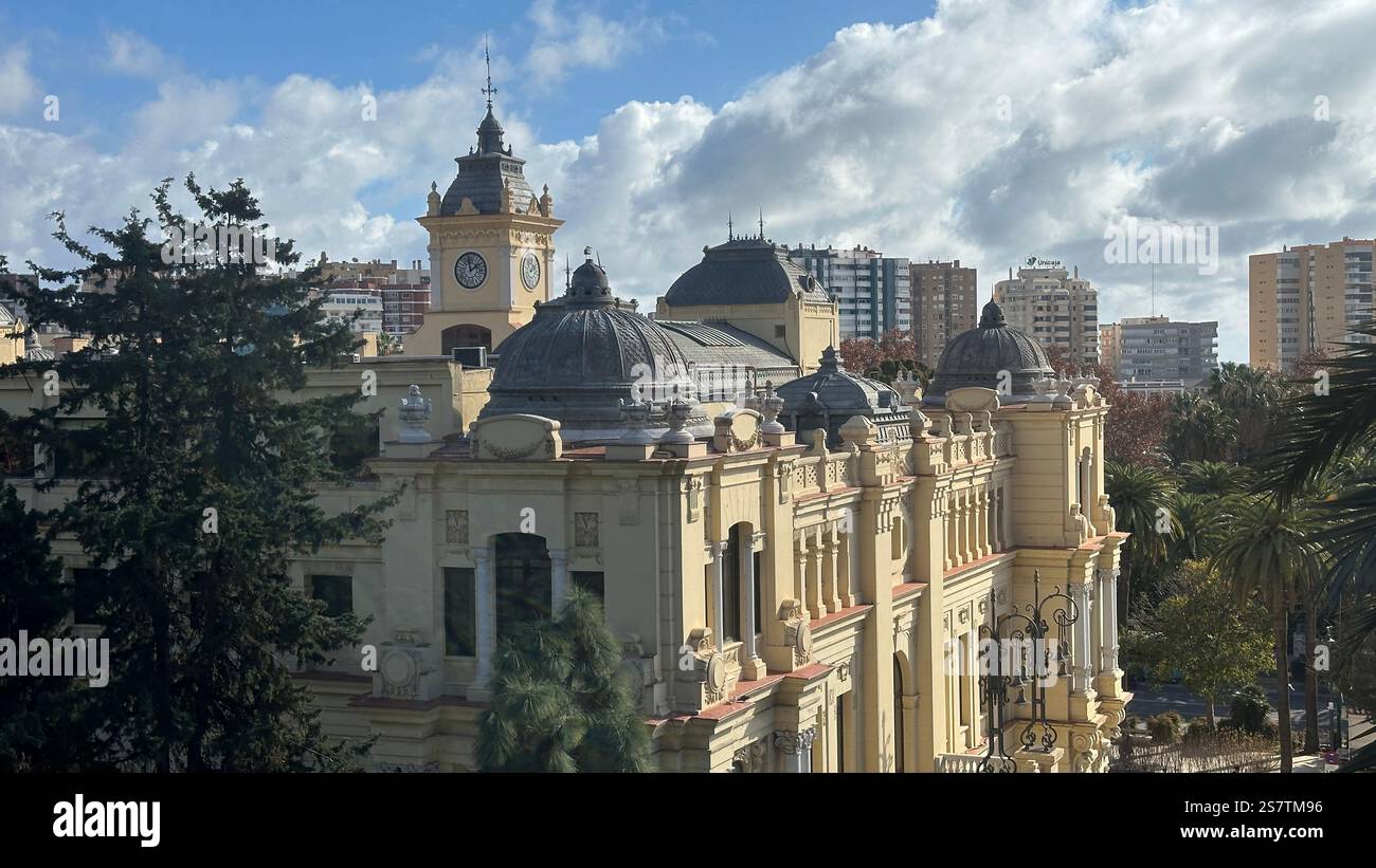 Bâtiment historique dans le centre-ville de Malaga Banque D'Images