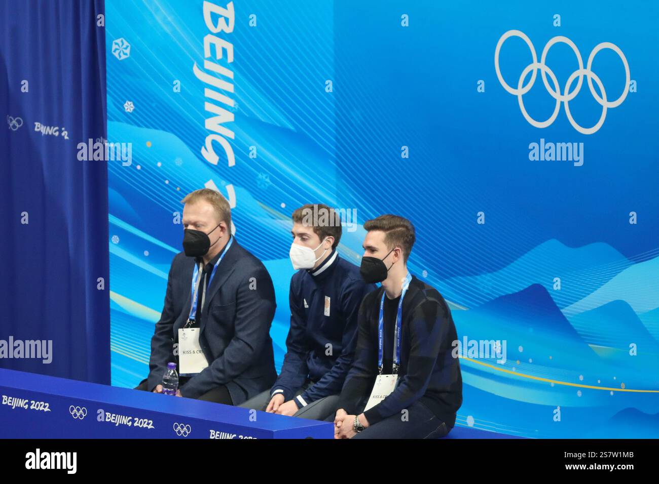 10 FÉVRIER 2022 - Pékin, Chine : Morisi Kvitelashvili de Géorgie patine dans le cadre du programme libre de patinage artistique pour hommes à l'hiver 2022 de Beijing Banque D'Images