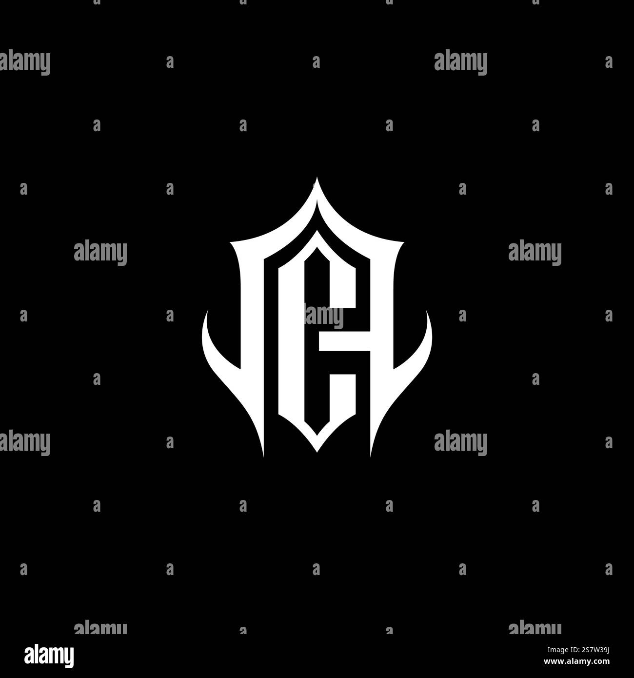 Modèle de lettre de luxe avec logo AC. Conception initiale du logo CA Illustration de Vecteur