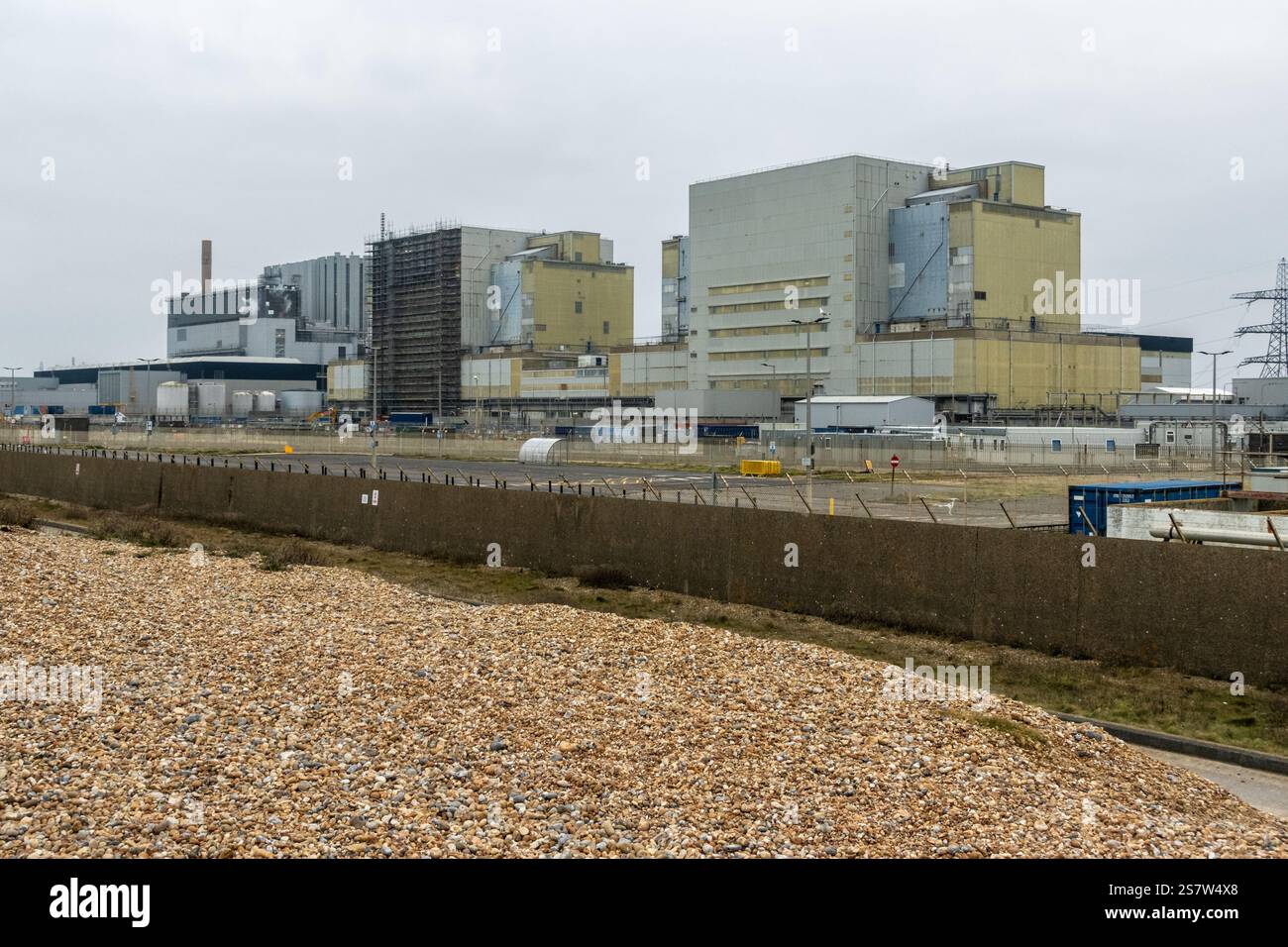 Dungeness B Power Station, une centrale nucléaire en cours de déclassement, Romney Marsh, Kent, Angleterre, Royaume-Uni Banque D'Images