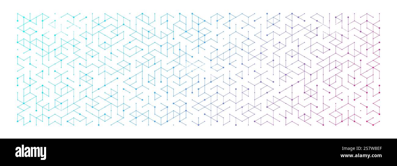 Soins de santé modernes ou conception de fond médical. Concept d'innovation en soins de santé. Bannière Web d'en-tête horizontale. Fond géométrique abstrait avec Illustration de Vecteur