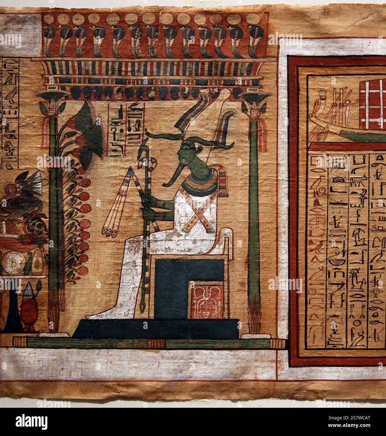 Osiris. Livre des morts de Kha. 18e dynastie. New Kingdom. ca. 1386-1349. Deir el-Medina, Thèbes occidentales. Banque D'Images