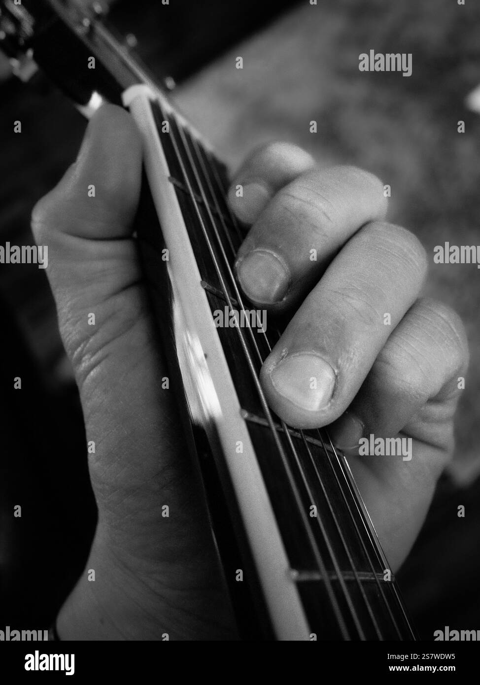 guitare jouant de l'art, artiste faisant de la musique acoustique Banque D'Images