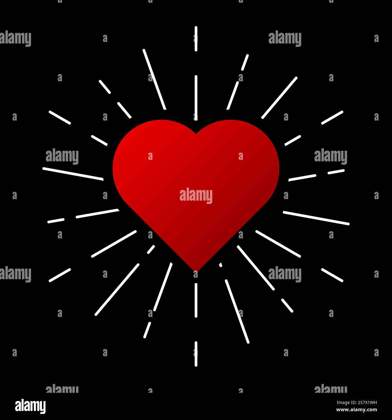 Simple coeur ou silhouette d'amour Illustration de Vecteur