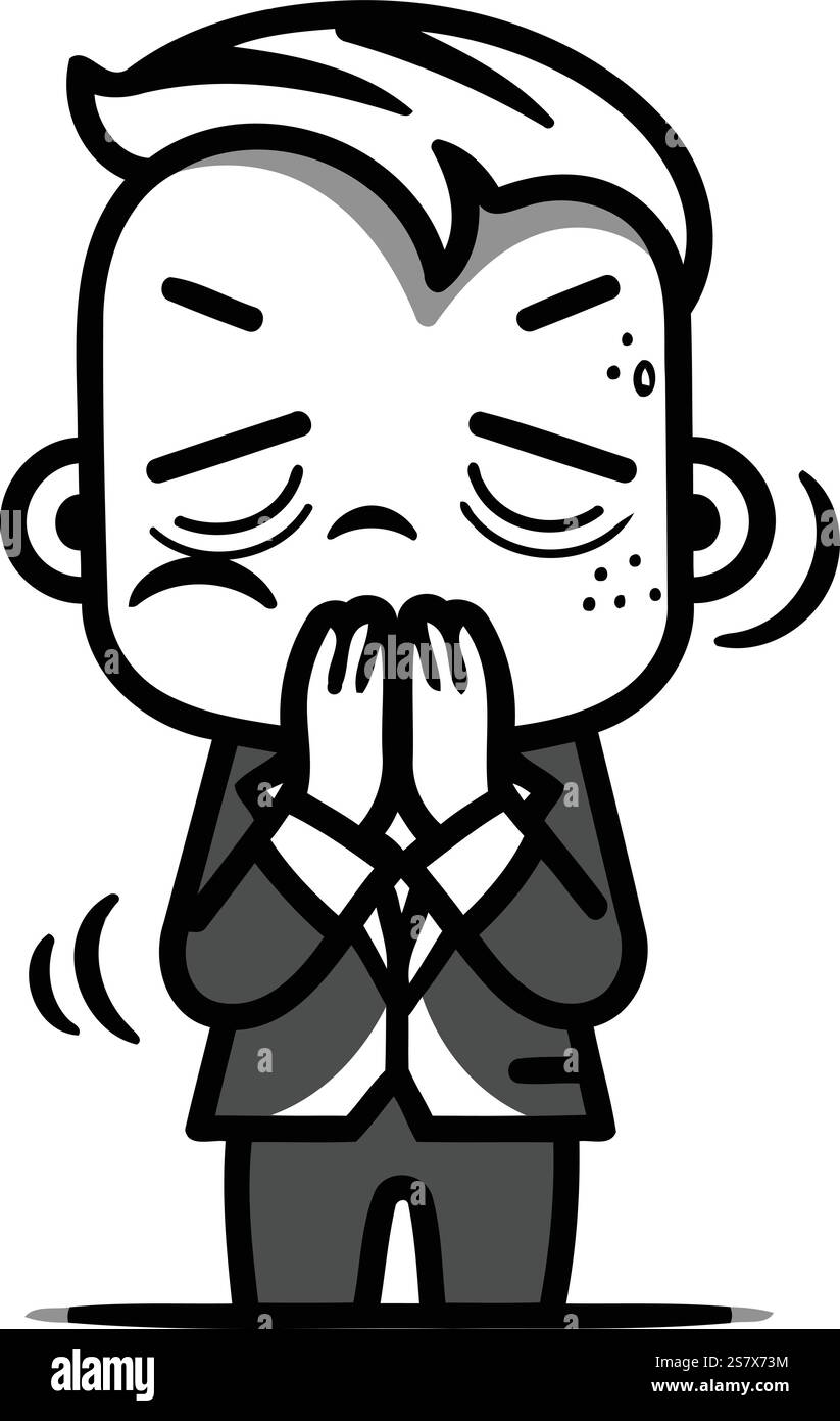 Homme d'affaires pleurant Cartoon Vector Illustration Illustration de Vecteur