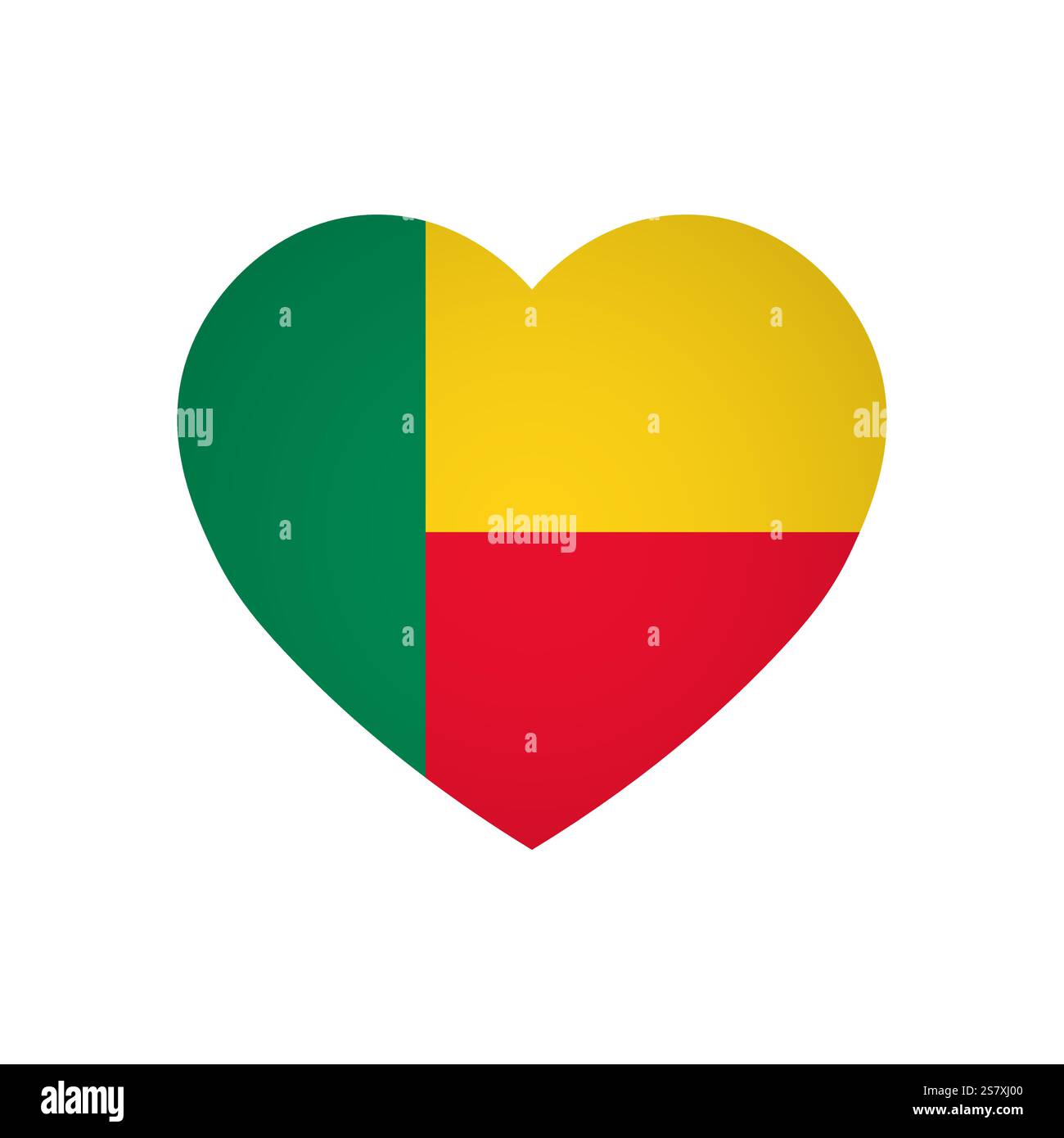 Drapeau Bénin - rectangle drapeau coloré représentant l'identité culturelle et le patrimoine d'un pays. L'essence de la fierté et de l'unité nationales. Attaché par les coins dans un album papier Illustration de Vecteur