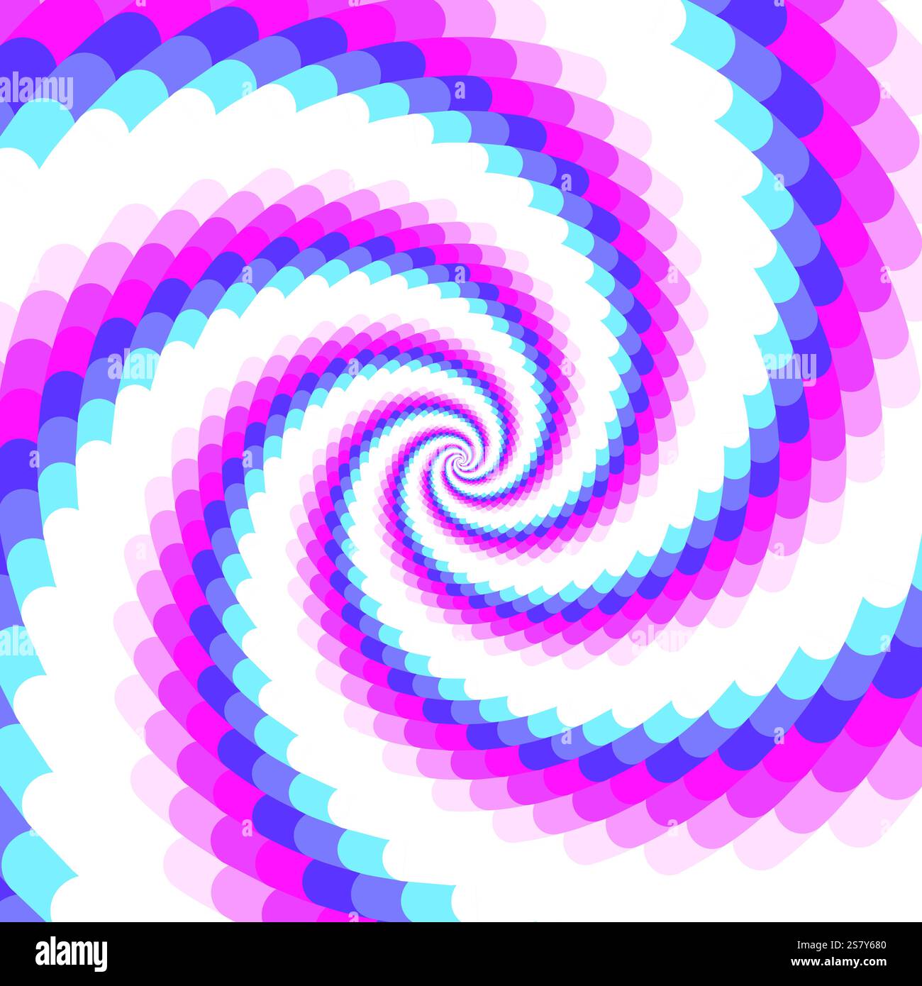 Fond de tourbillon hypnotique en spirale, illusion optique du mouvement, illustration vectorielle optent pour le style artistique, géométrique abstrait coloré, psychedel multicolore Illustration de Vecteur