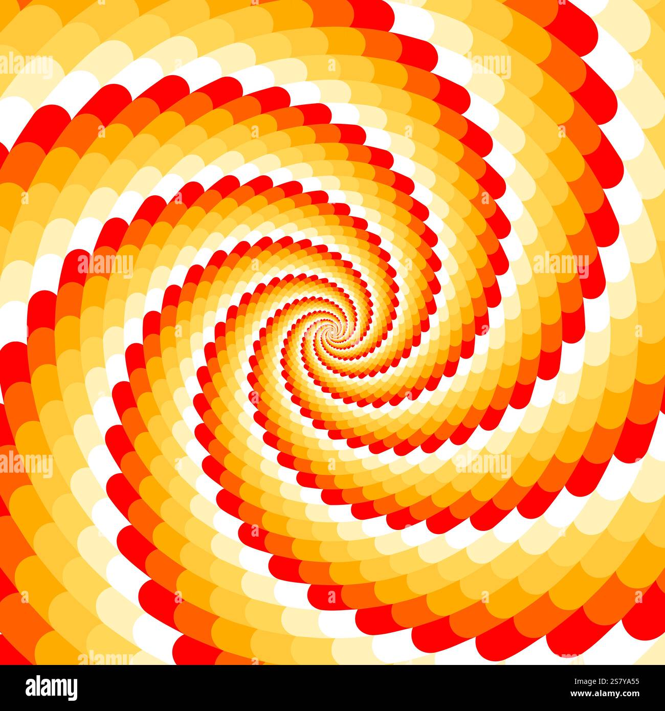 Fond de torsion en spirale, illusion optique du mouvement, illustration vectorielle d'art optionnelle, géométrique abstraite, psychédélique, conception plate, pas d'ombres, aucune effec Illustration de Vecteur