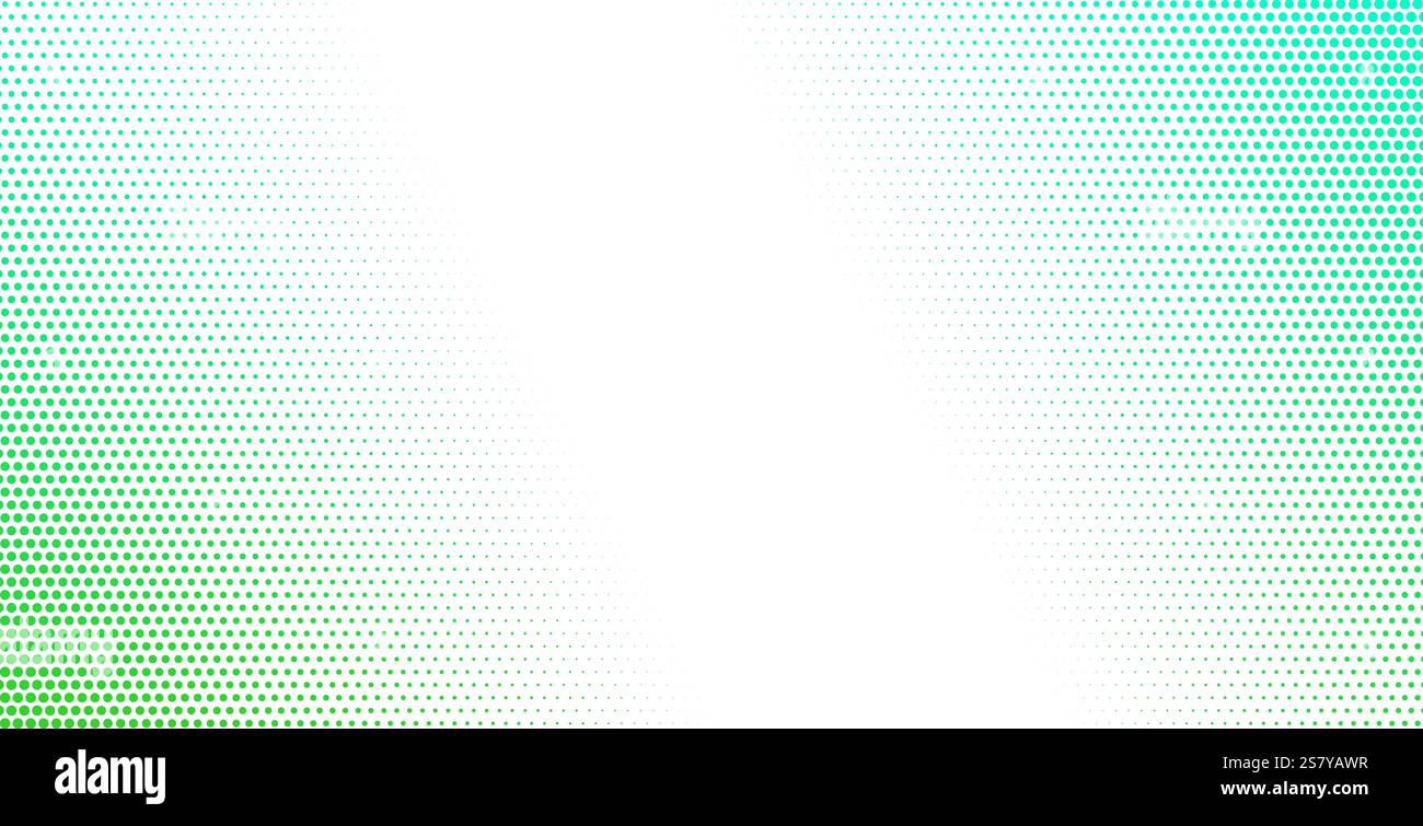 Fond en pointillés bleu dégradé en demi-teinte vert. Coins texturés pointillés vectoriels abstraits Illustration de Vecteur