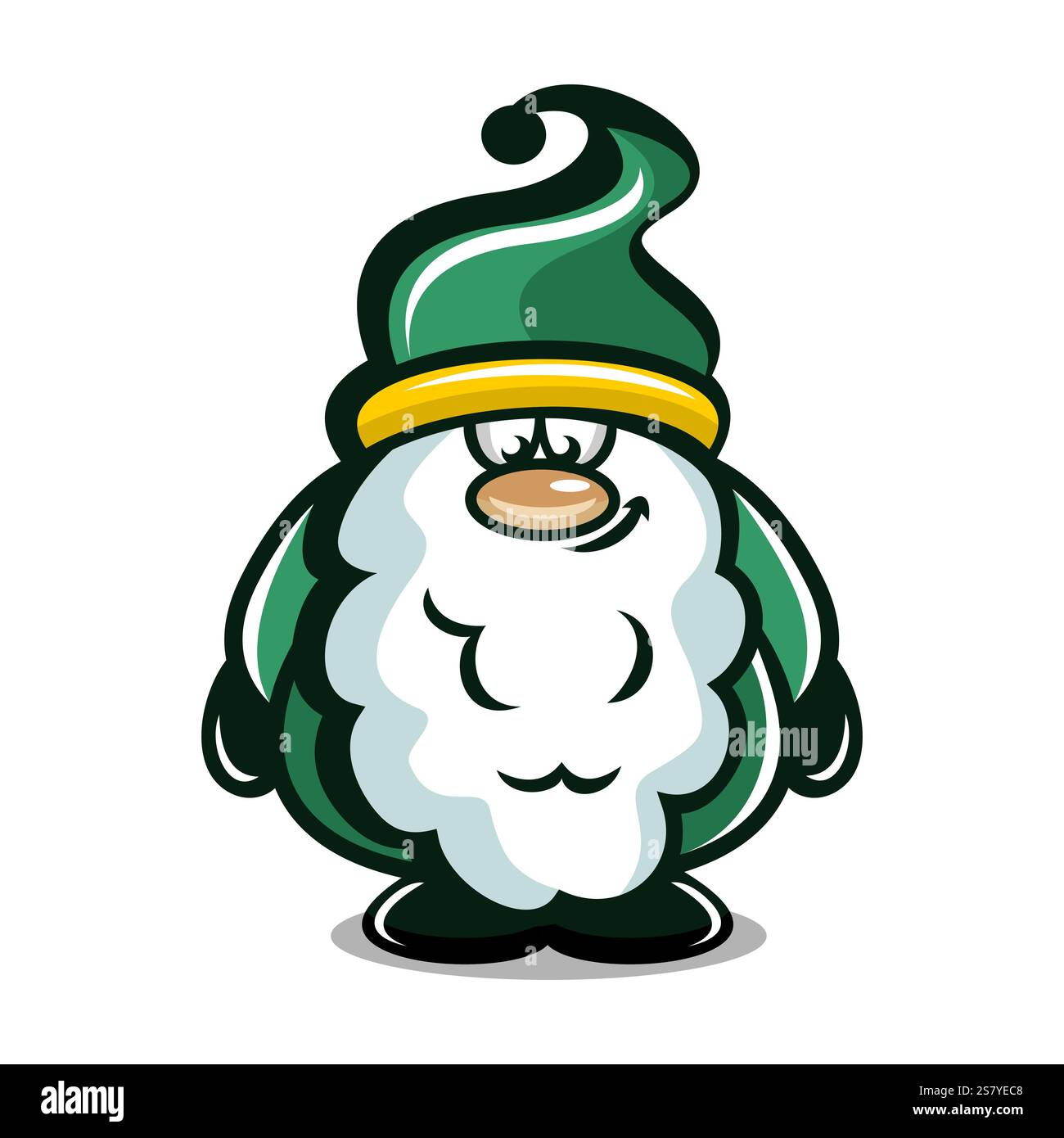 Logo de gnome de jardin de mascotte cool. Illustration vectorielle Illustration de Vecteur