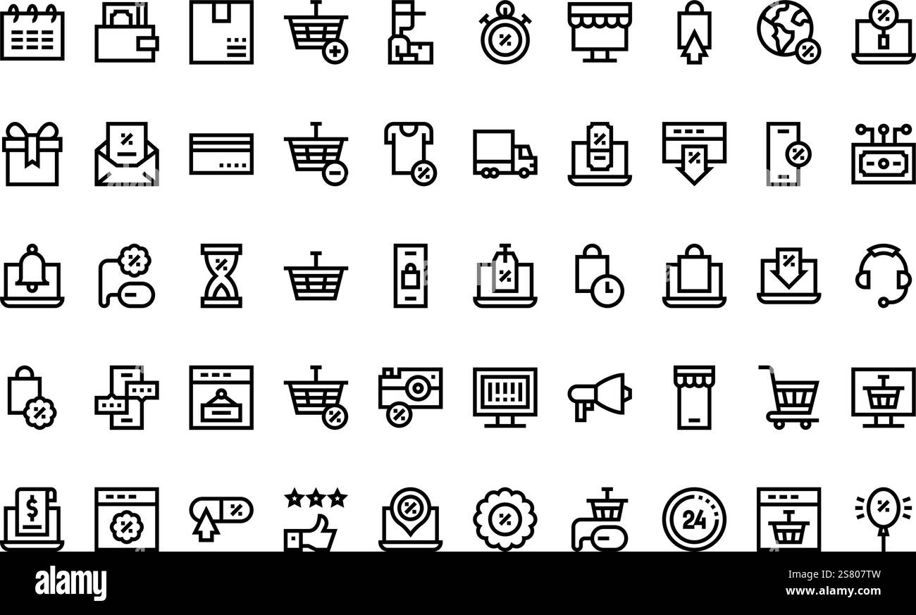 Collection d'icônes vectorielles de haute qualité avec contour modifiable. Idéal pour les projets professionnels et créatifs. Illustration de Vecteur