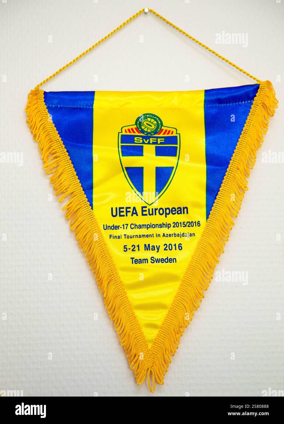 Simon Marklund, 16 ans, footballeur qui a quitté Piteå pour jouer au football à Åtvidabergs FF (ÅFF), Åtvidaberg, Suède. Banque D'Images