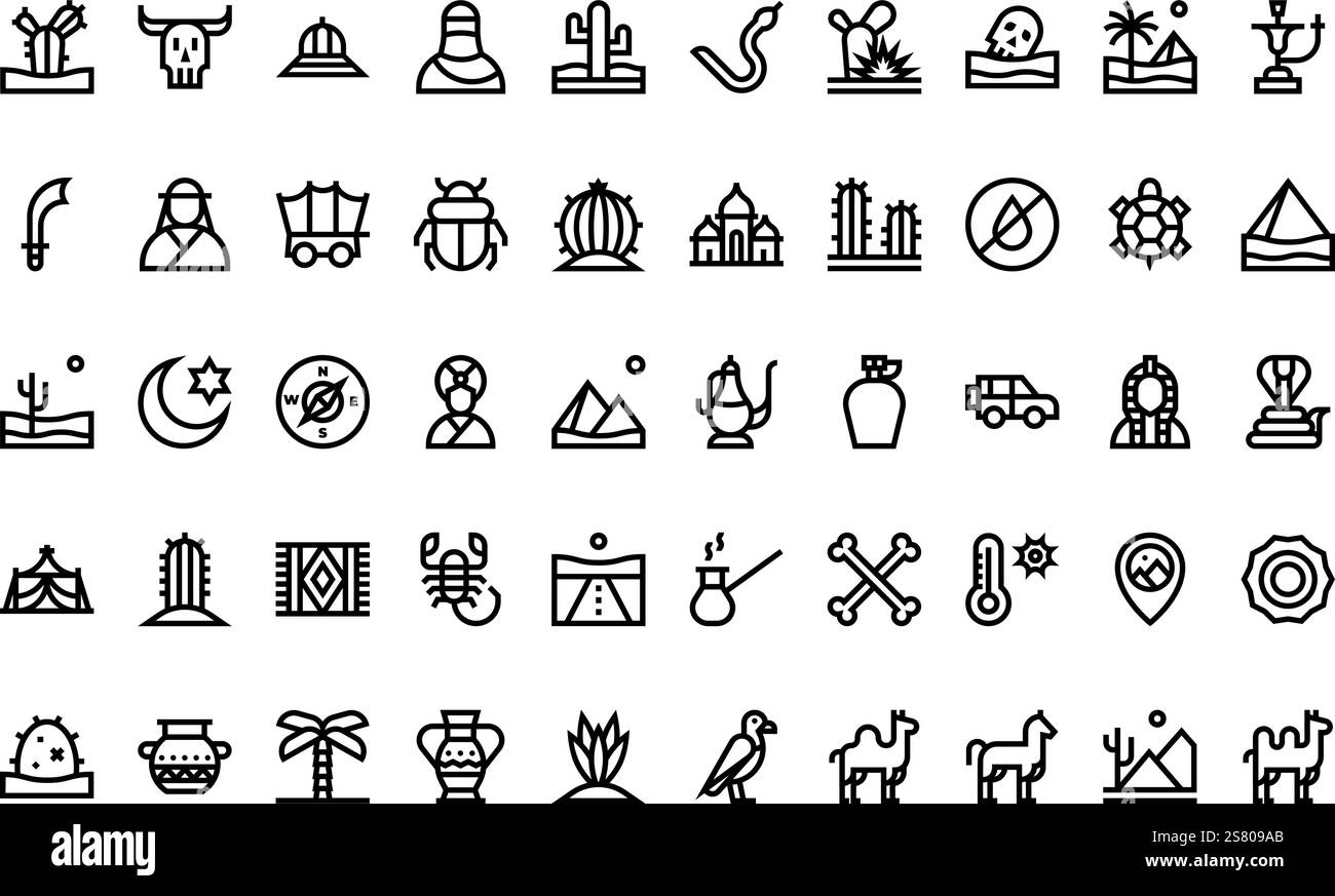 Collection d'icônes vectorielles de haute qualité avec contour modifiable. Idéal pour les projets professionnels et créatifs. Illustration de Vecteur