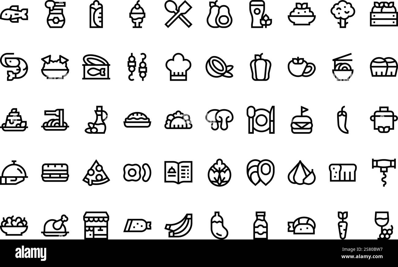 Collection d'icônes vectorielles de haute qualité avec contour modifiable. Idéal pour les projets professionnels et créatifs. Illustration de Vecteur