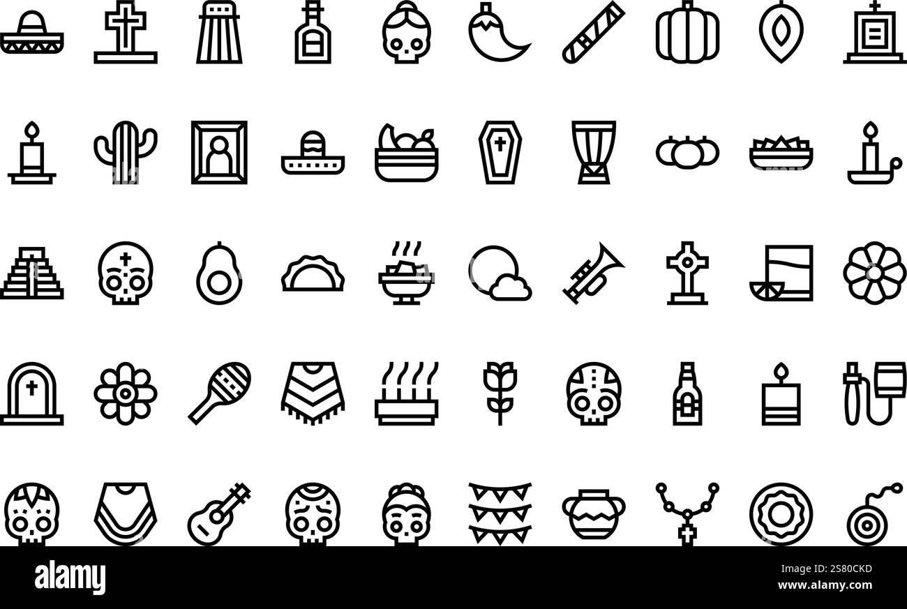 Collection d'icônes vectorielles de haute qualité avec contour modifiable. Idéal pour les projets professionnels et créatifs. Illustration de Vecteur