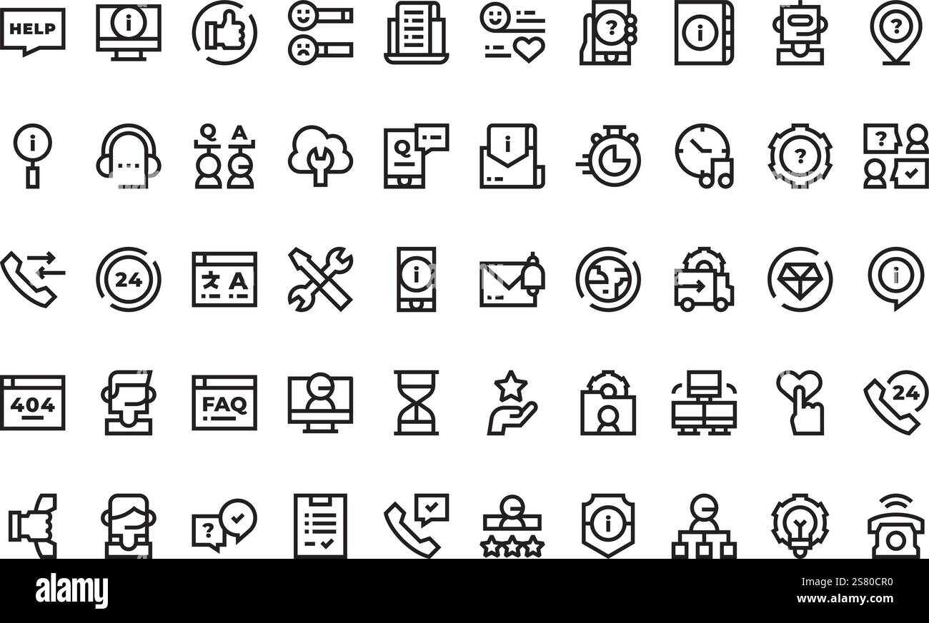 Collection d'icônes vectorielles de haute qualité avec contour modifiable. Idéal pour les projets professionnels et créatifs. Illustration de Vecteur