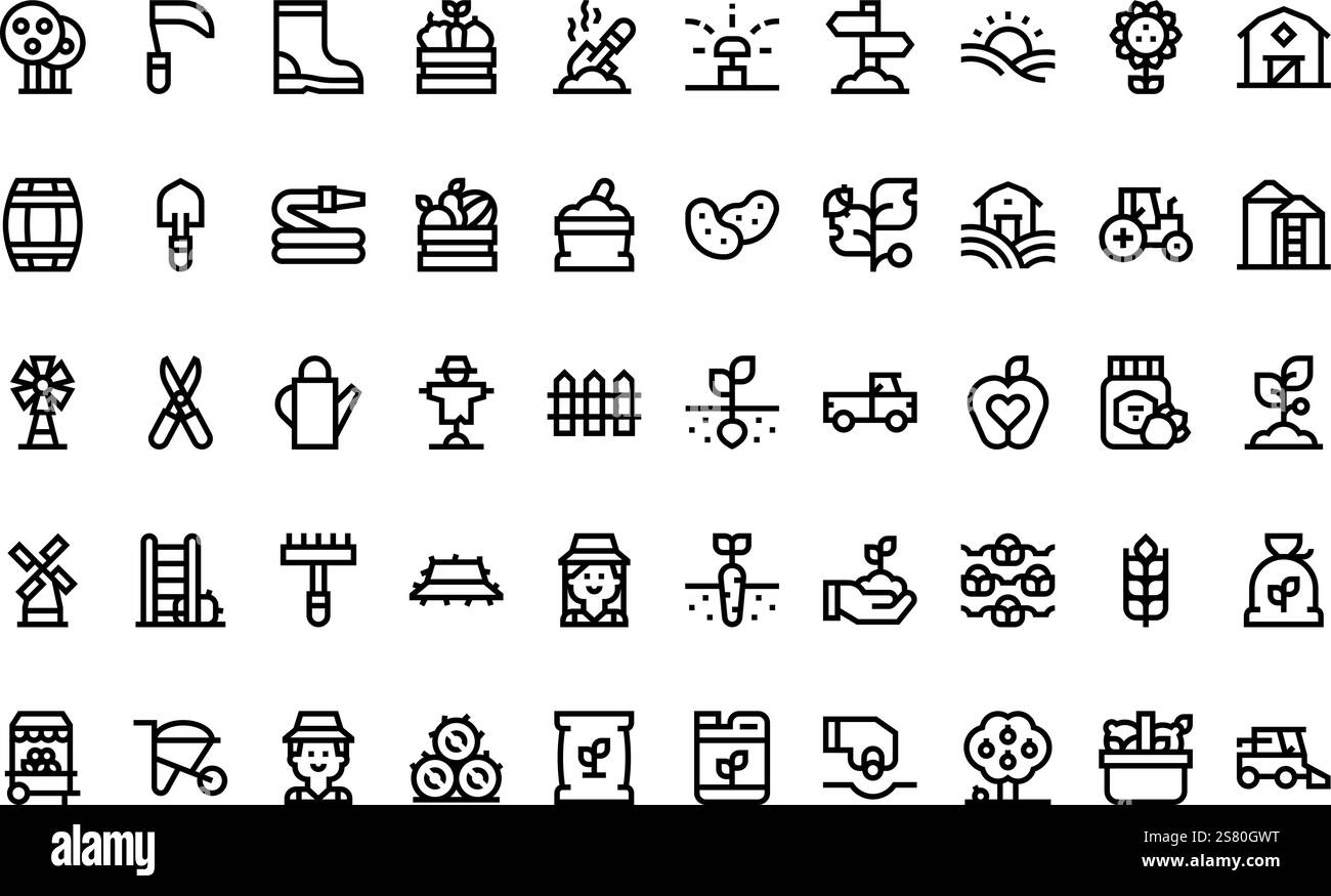 Collection d'icônes vectorielles de haute qualité avec contour modifiable. Idéal pour les projets professionnels et créatifs. Illustration de Vecteur