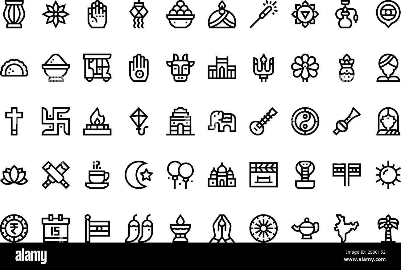 Collection d'icônes vectorielles de haute qualité avec contour modifiable. Idéal pour les projets professionnels et créatifs. Illustration de Vecteur