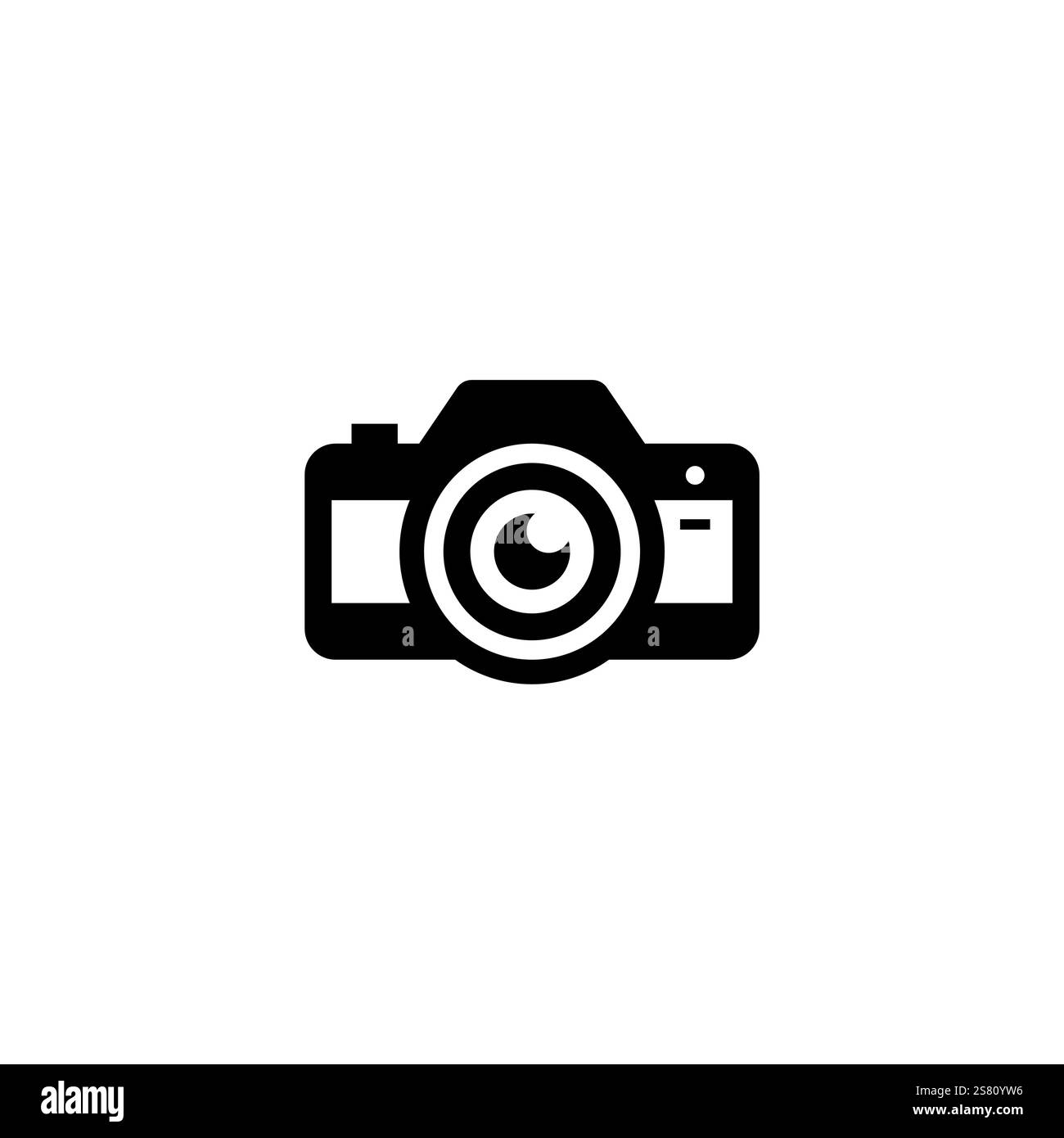Icône d'appareil photo avec couleur noire. Logo de l'appareil photo Illustration de Vecteur