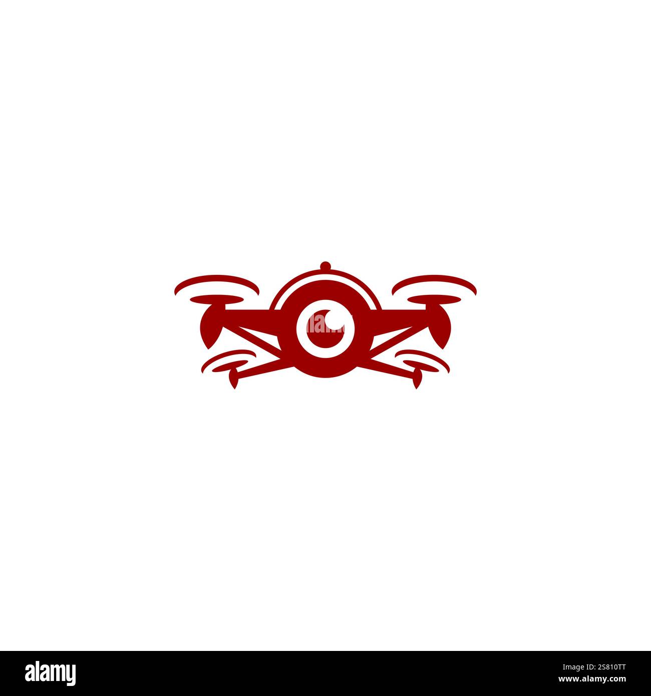 Illustration vectorielle d'icône de drone. Logo caméra drone Illustration de Vecteur