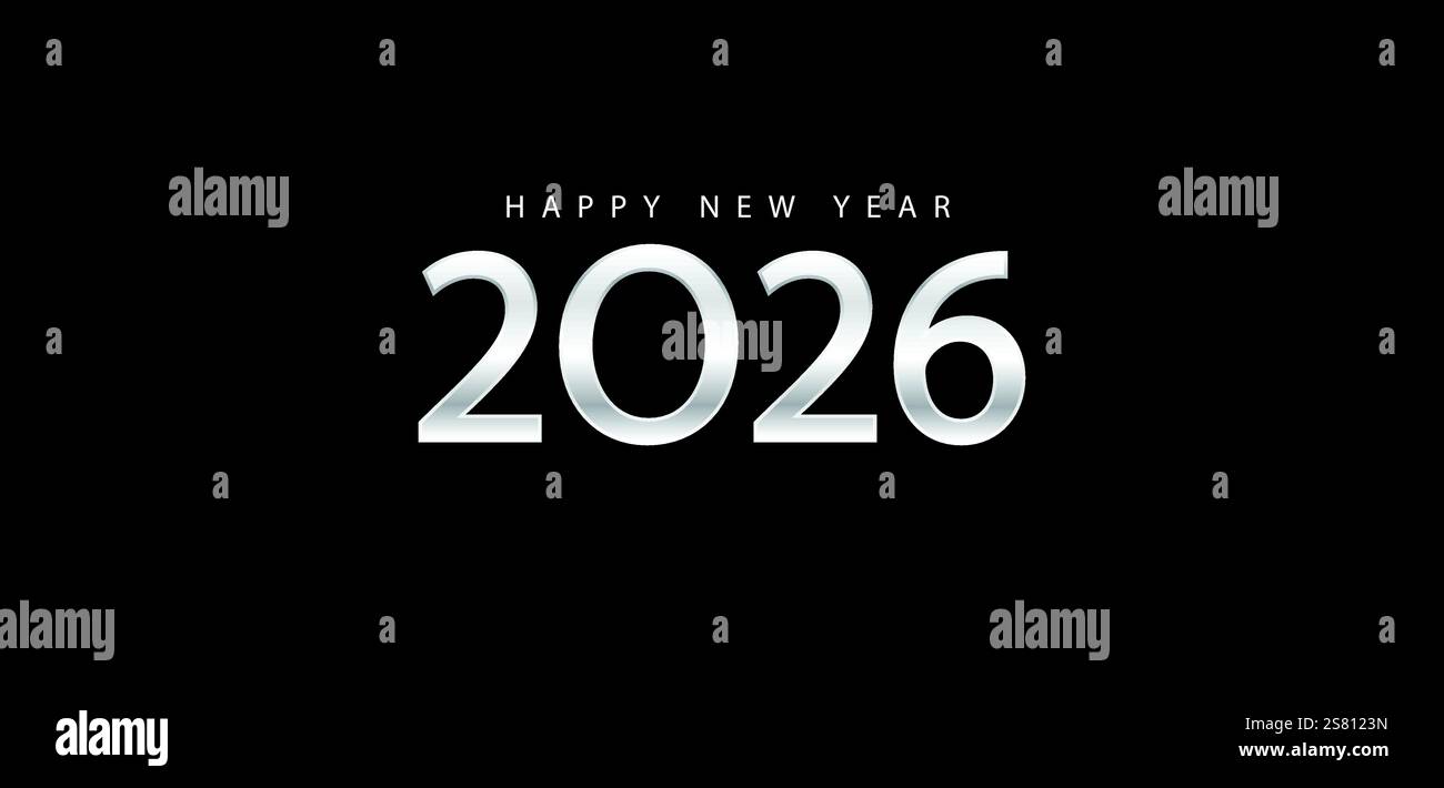 Encouragements à un avenir radieux bonne année 2026 Illustration de Vecteur