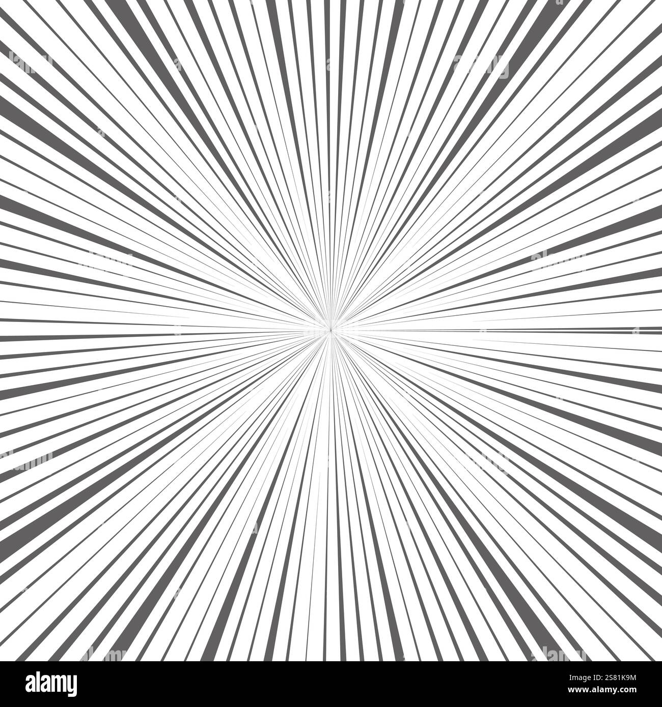 Arrière-plan de rayons du soleil. Motif bande dessinée abstrait radial blanc et gris. Scénario explosion lignes abstraites toile de fond Illustration de Vecteur
