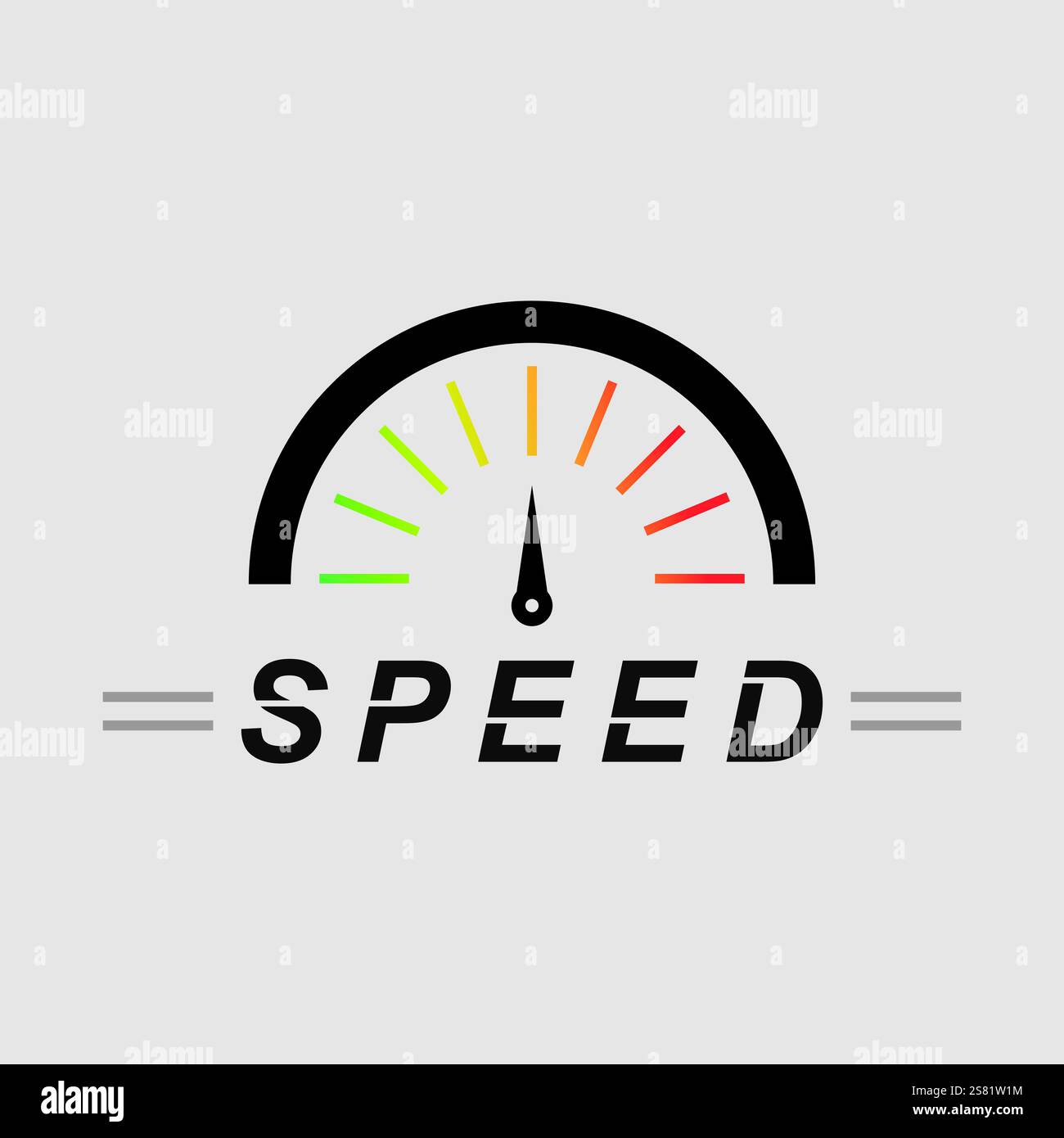 Conception de logo de vitesse et de sport, vecteur d'icône de symbole de compteur de vitesse de silhouette, conception d'icône de vecteur d'illustration de modèle de voiture automatique de vitesse Illustration de Vecteur