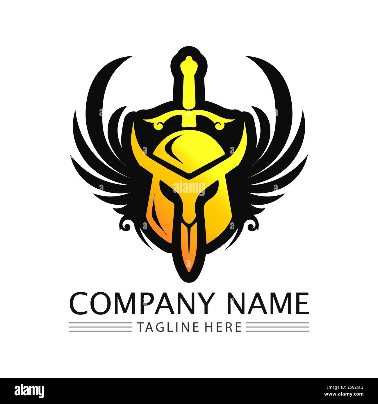 l'icône du logo spartan crée un vecteur Illustration de Vecteur