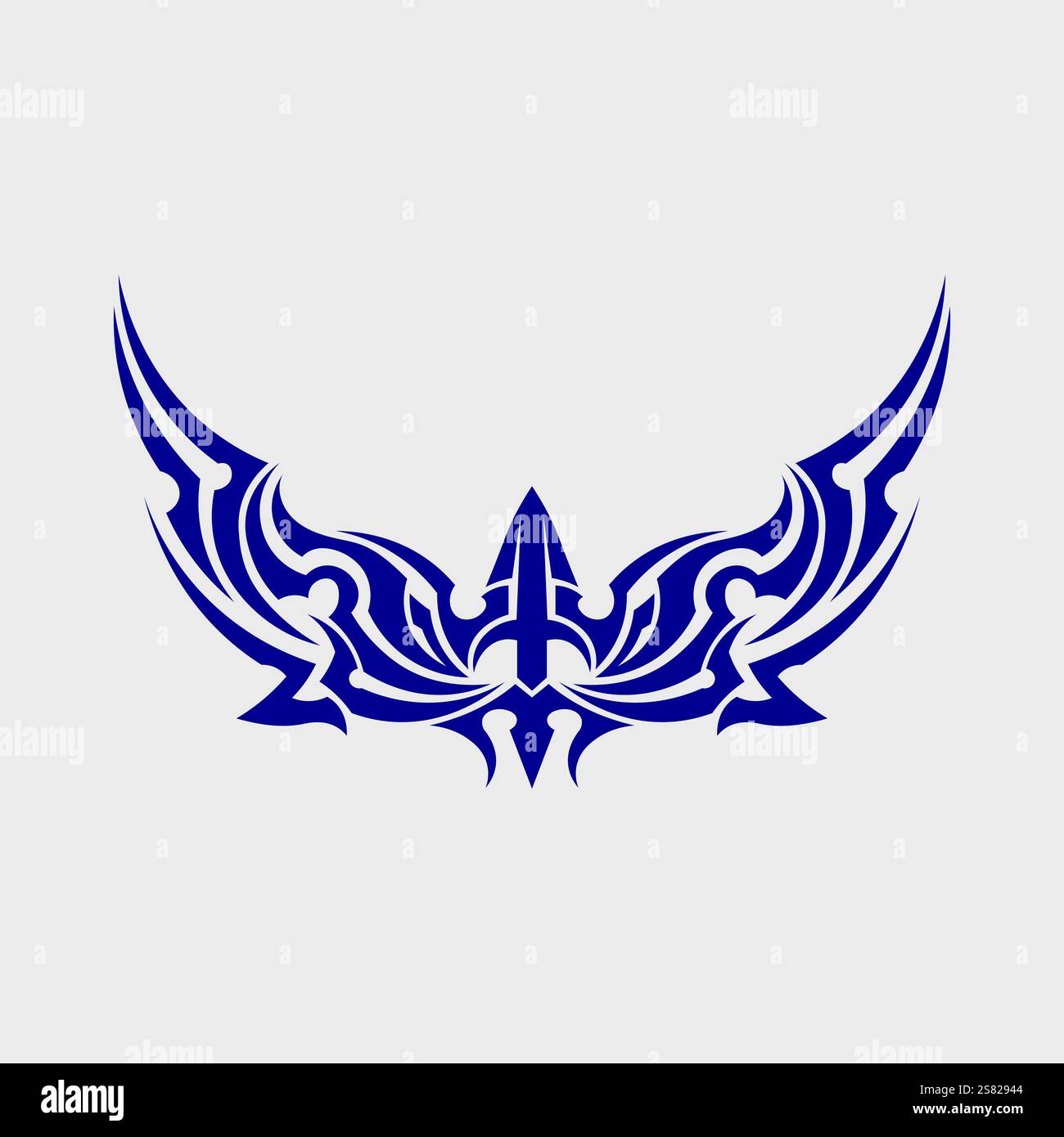 logo noir tribal vectoriel icône et signe tribal Illustration de Vecteur