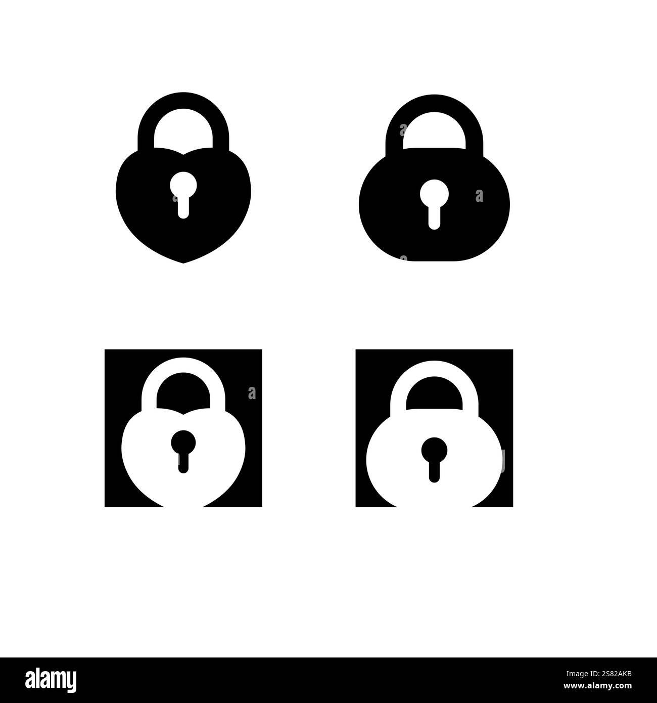 Logo de cadenas d'icône de clé et de serrure et graphique de conception vectorielle de symbole Illustration de Vecteur