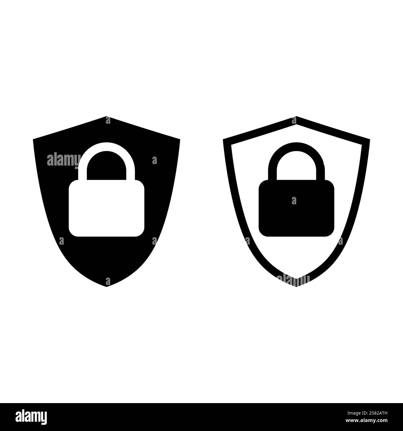 Logo de cadenas d'icône de clé et de serrure et graphique de conception vectorielle de symbole Illustration de Vecteur