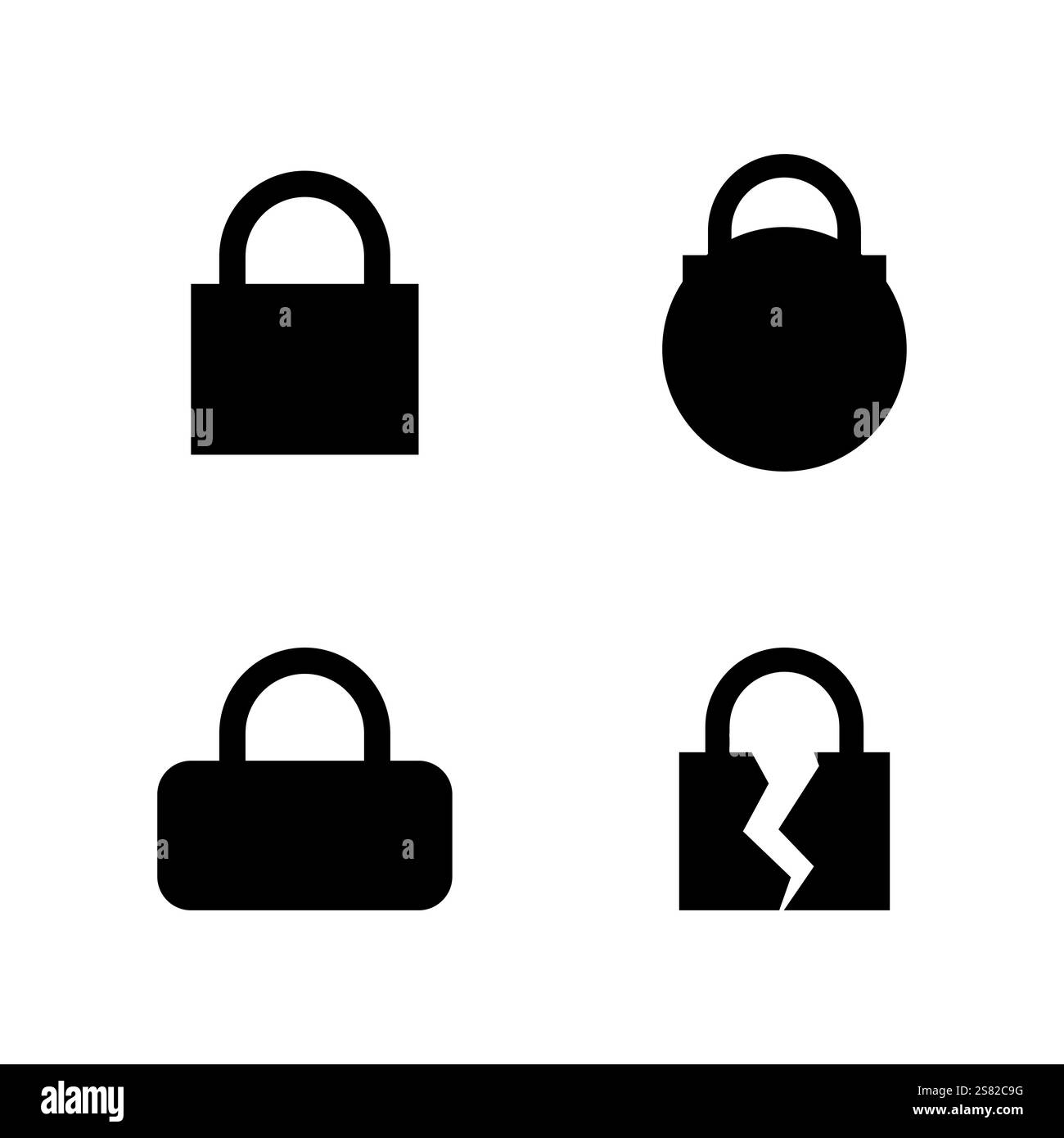 Logo de cadenas d'icône de clé et de serrure et graphique de conception vectorielle de symbole Illustration de Vecteur