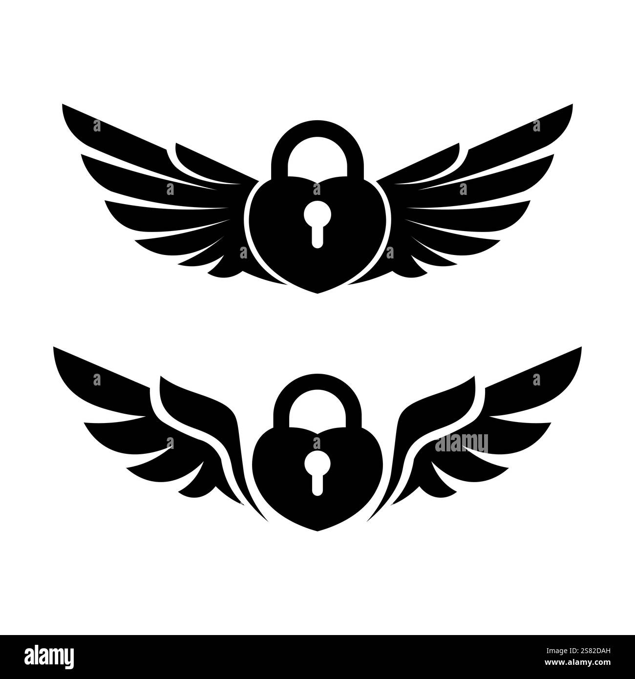 Logo de cadenas d'icône de clé et de serrure et graphique de conception vectorielle de symbole Illustration de Vecteur