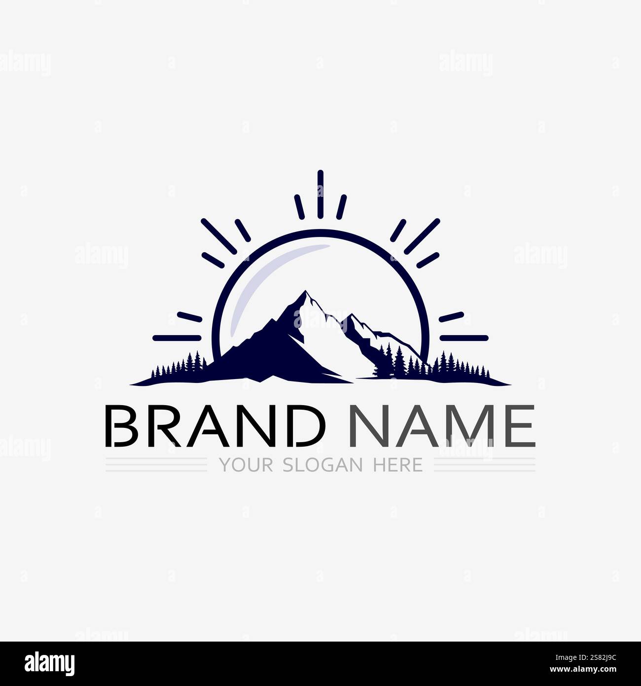 L'icône de montagne modèle logo Vector illustration design Illustration de Vecteur