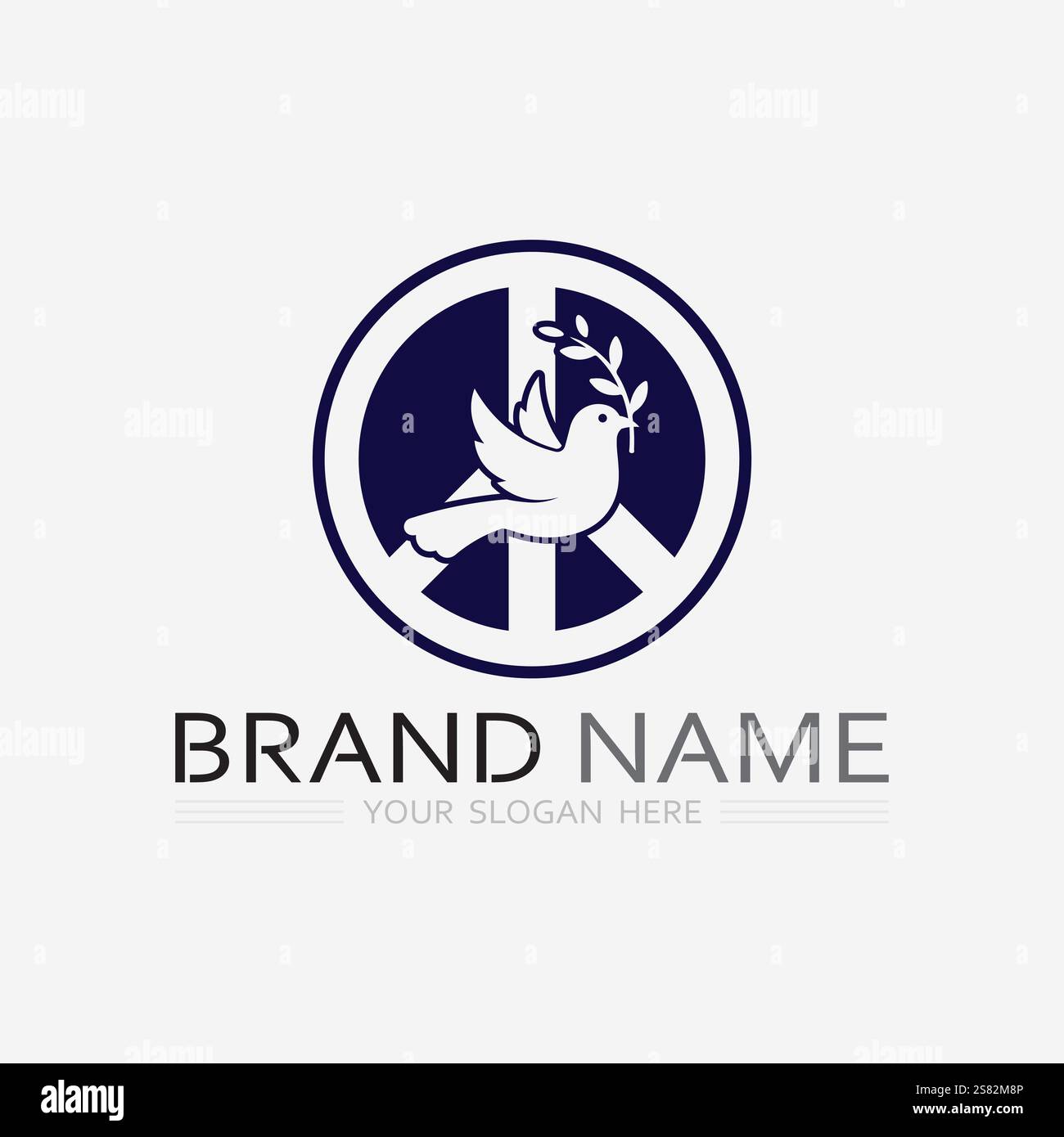 logo de paix et conception de concept d'illustration vectorielle de conception Illustration de Vecteur