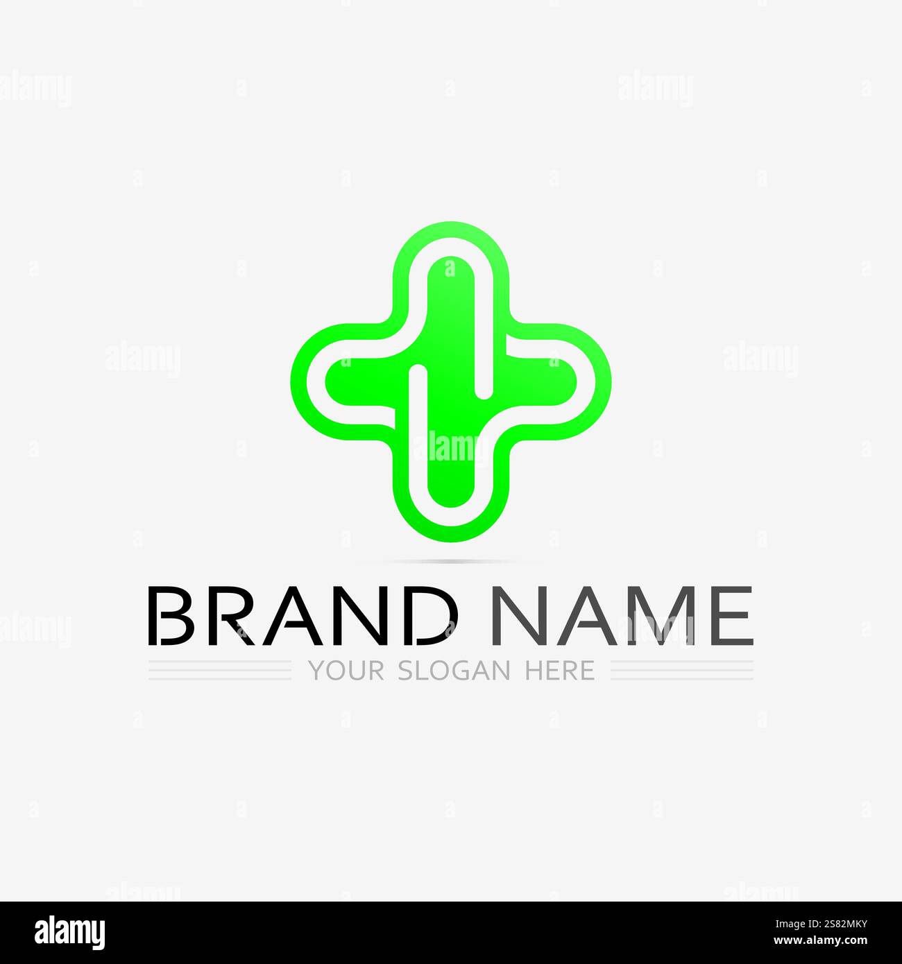 graphique de conception de logo croisé de vecteur de conception de logo d'hôpital et de soins de santé Illustration de Vecteur