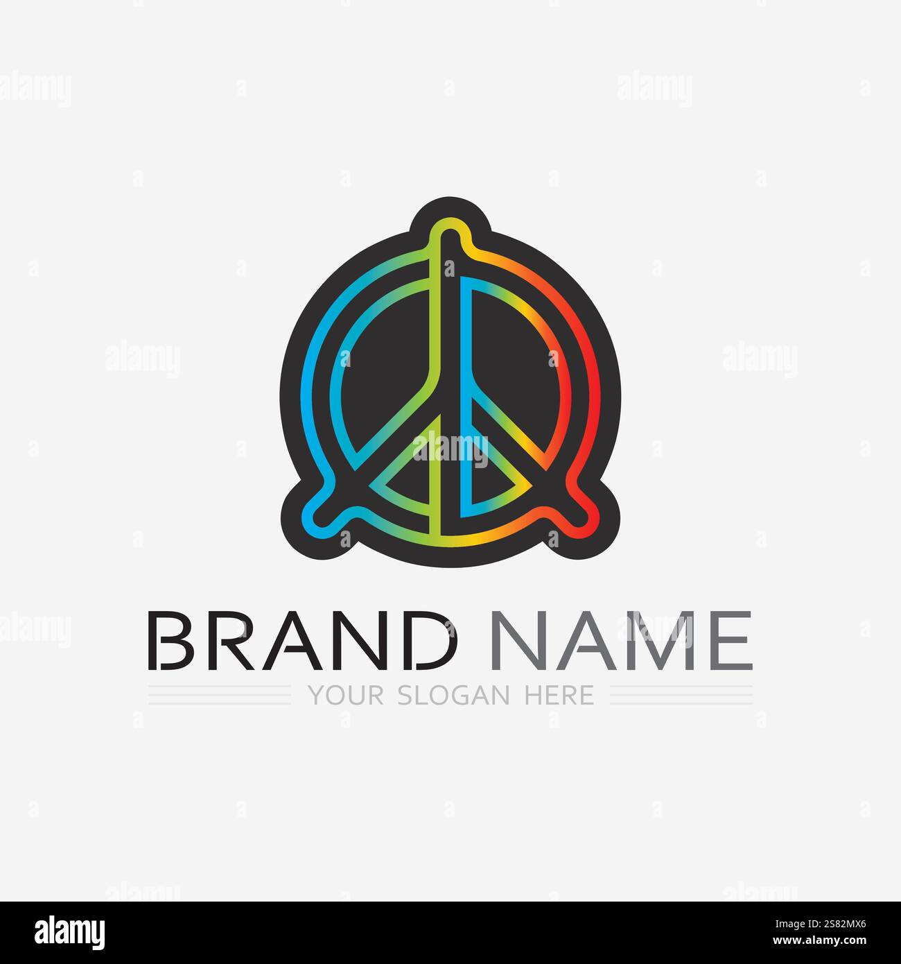 logo de paix et conception de concept d'illustration vectorielle de conception Illustration de Vecteur