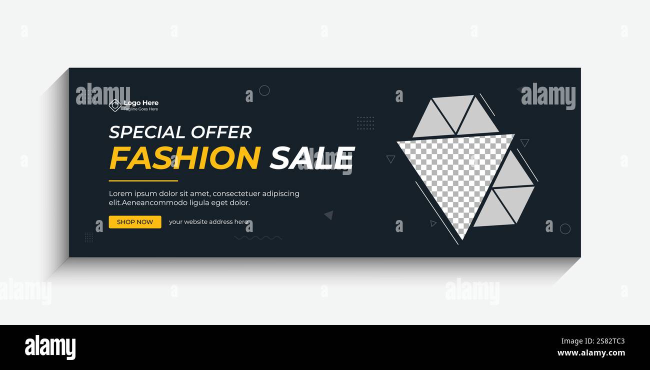 Offre spéciale vente de mode affaires, marketing, couverture sociale et modèle d'annonce de bannière Web. Modèle de conception de publication de médias sociaux. Illustration de Vecteur
