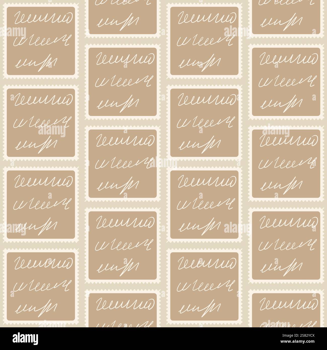 Scribble manuscrit texte sans couture. Lettre illisible arrière-plan sans fin. Patchwork illisible note répéter la couverture. Journal poésie continuou Illustration de Vecteur