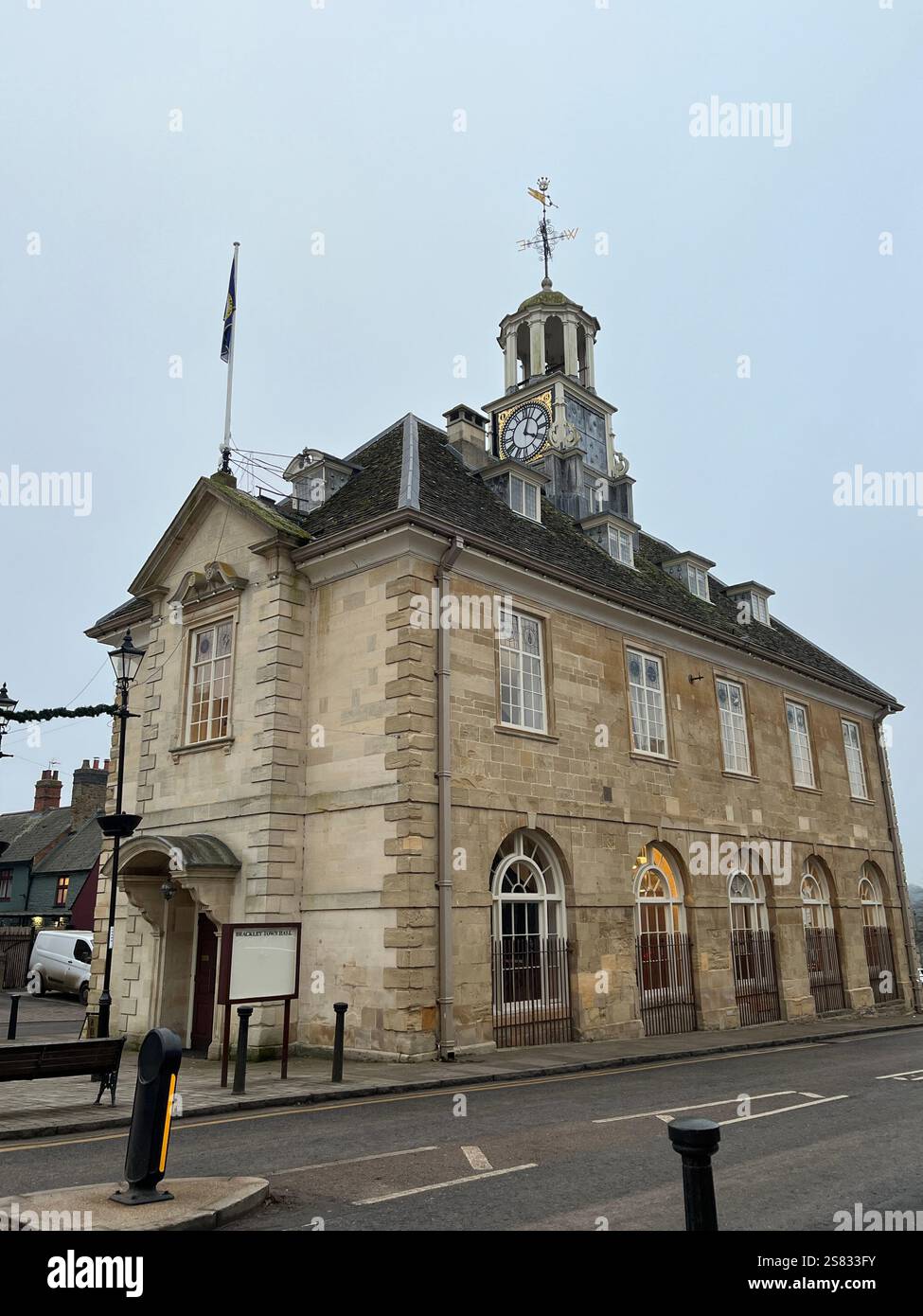 Hôtel de ville de Brackley dans le Northamptonshire - Image de stock capturée avec un smartphone