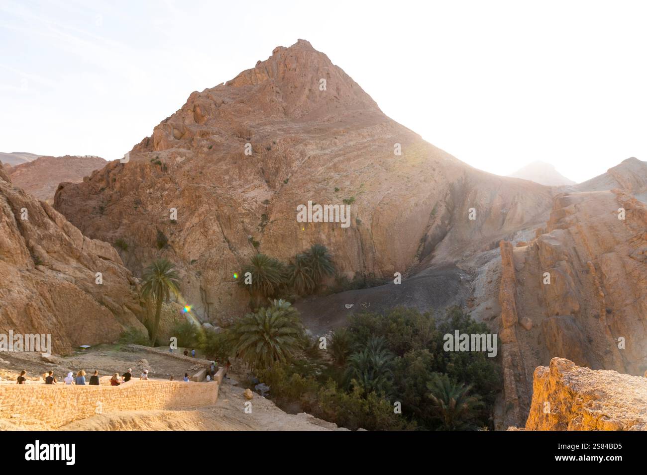 L'oasis de Chebika, au centre de la Tunisie Banque D'Images