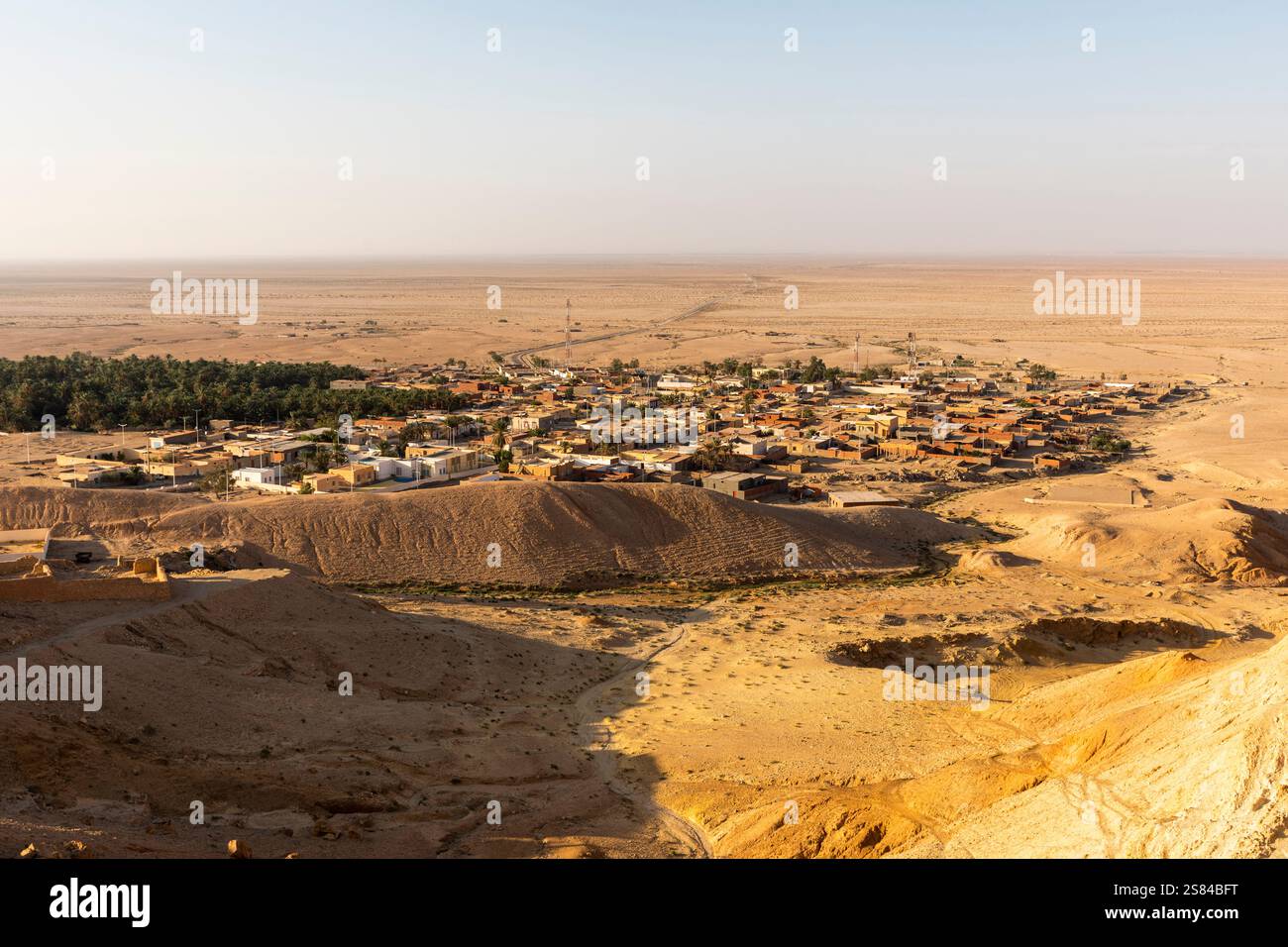 L'oasis de Chebika, au centre de la Tunisie Banque D'Images