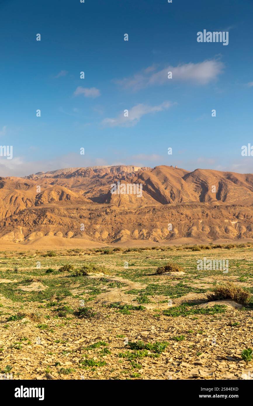 Montagnes, collines, crêtes, falaises, en Tunisie Banque D'Images
