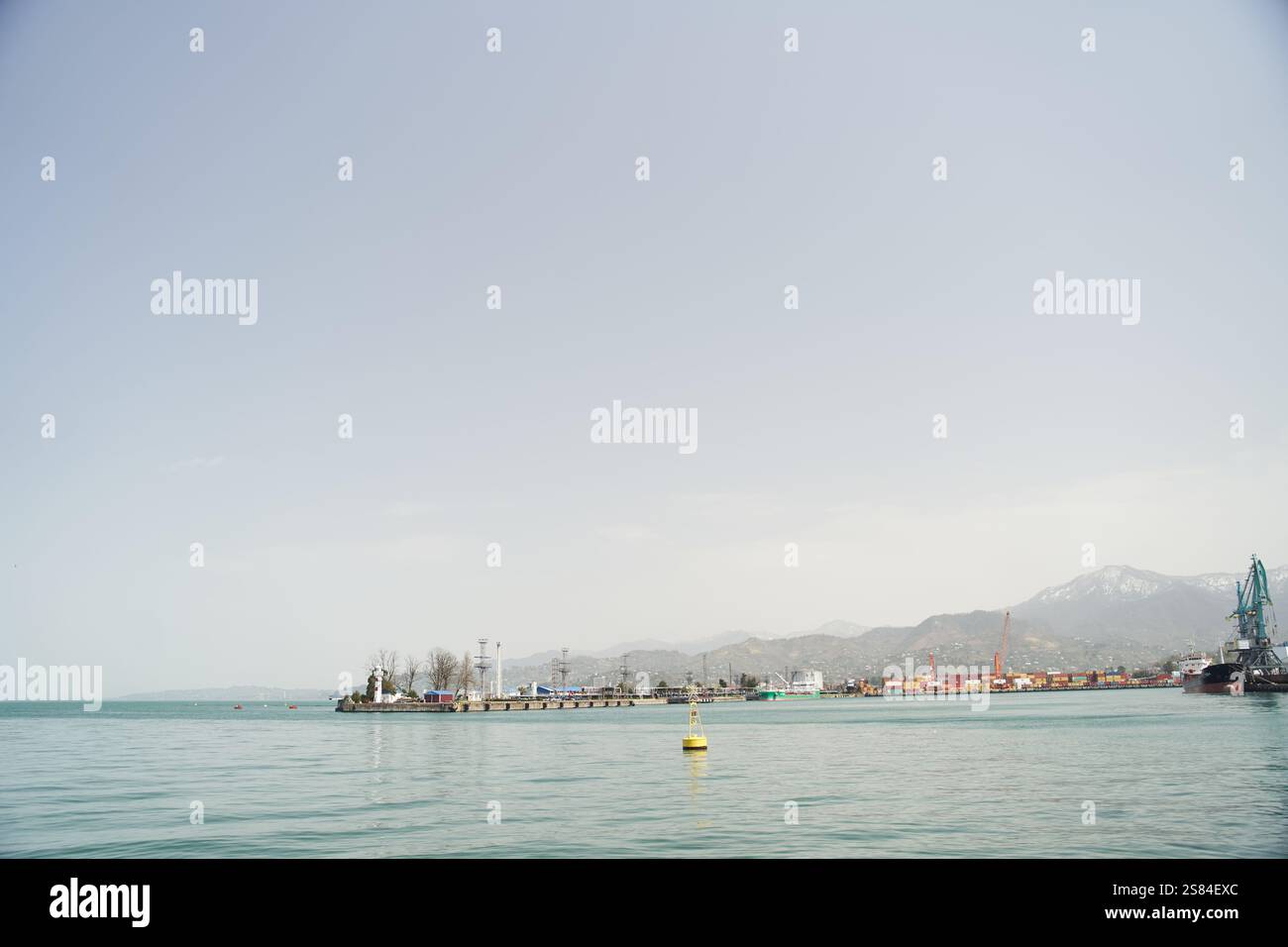 Belle vue sur le port maritime à Batumi, Géorgie Banque D'Images