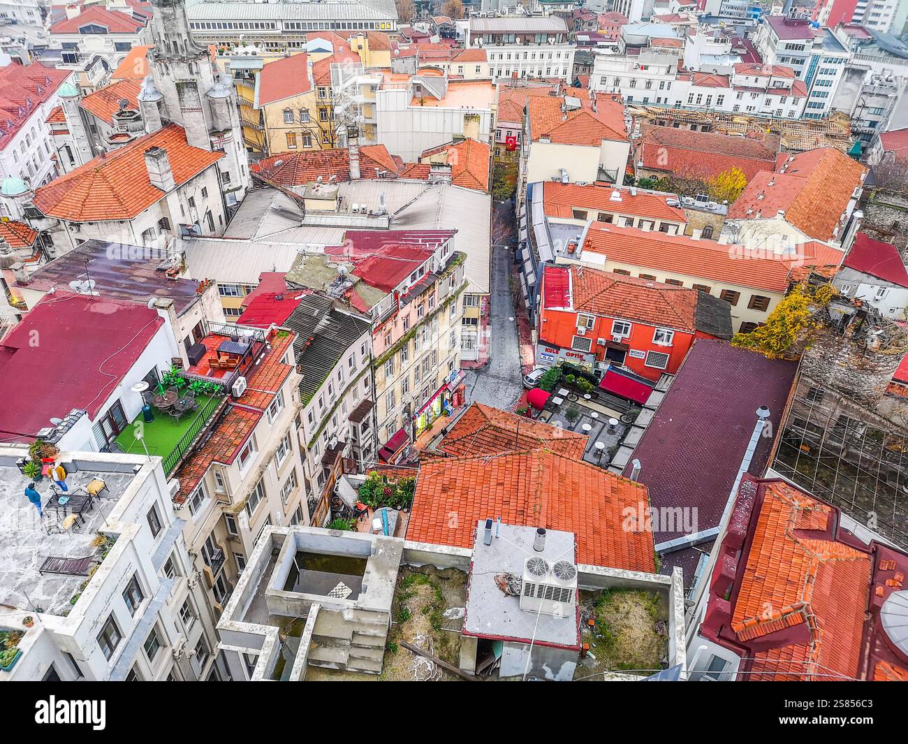 Vue sur la ville depuis la Tour de Galata, à Istanbul, Turquie Banque D'Images